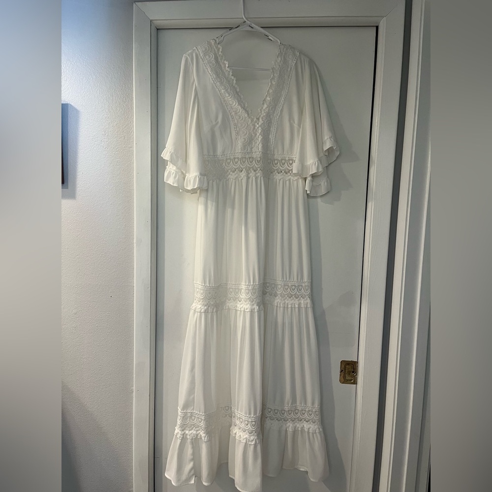 White beach dress